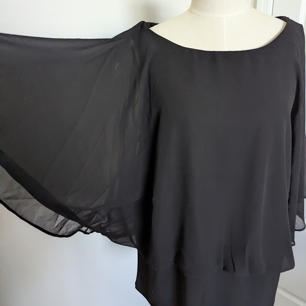 Chaus Black Polyester Top